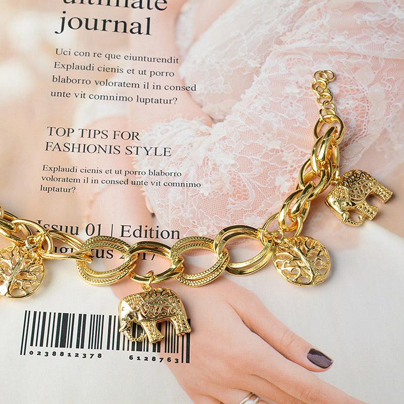 Sunshine Fashion Jewelry Gold Charm Bracelet - Trendha