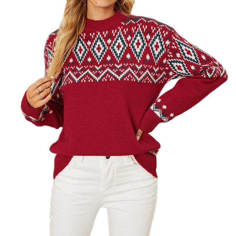 Sweater Loose Pullover Christmas Sweater - Trendha