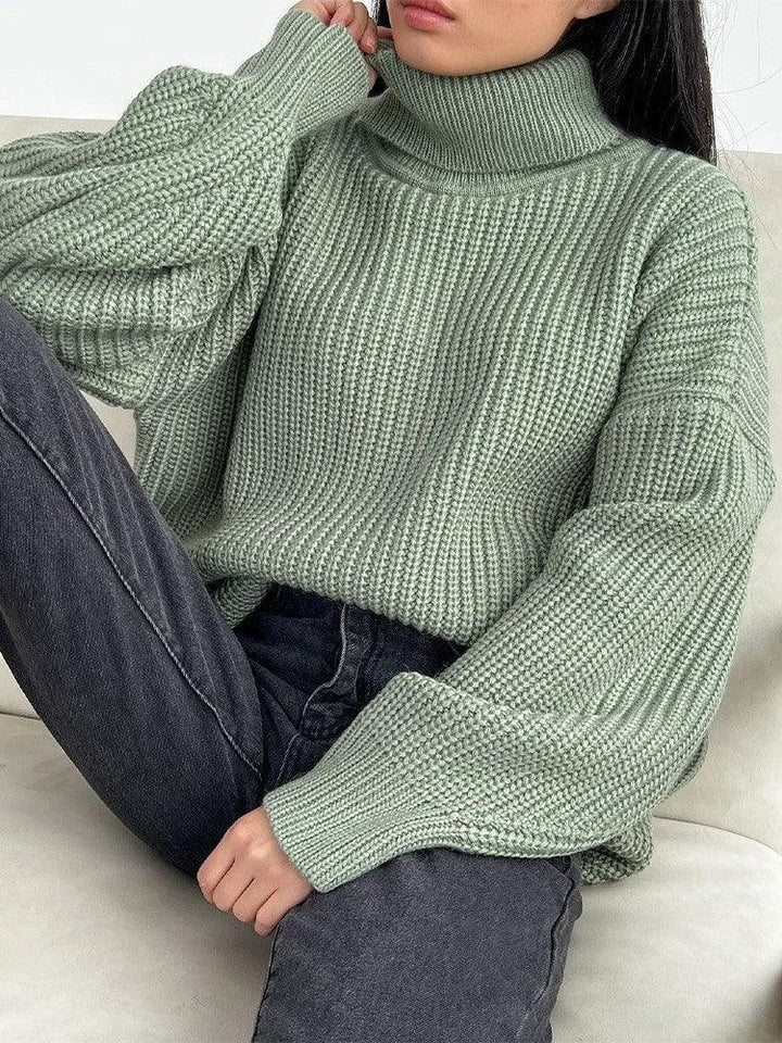 Thick Autumn And Winter Turtleneck Sweater Casual Solid Color Russian Knitwear - Trendha