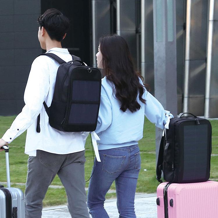 Travel Outdoor Waterproof Nylon Solar Charging Backpack - Trendha