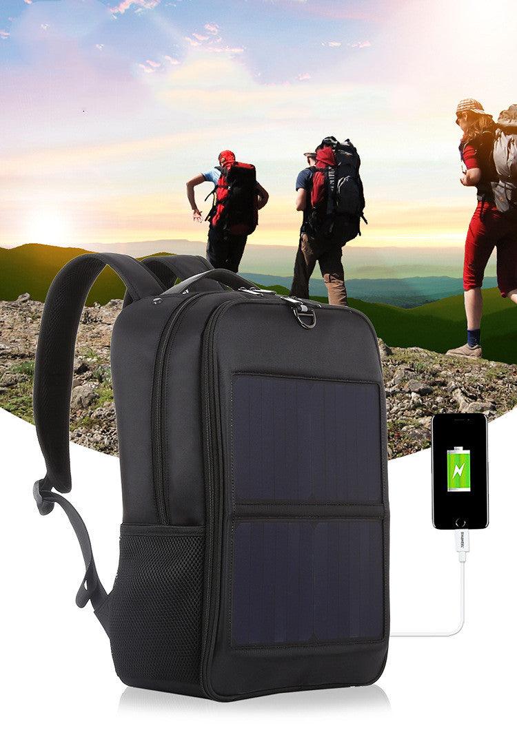 Travel Outdoor Waterproof Nylon Solar Charging Backpack - Trendha