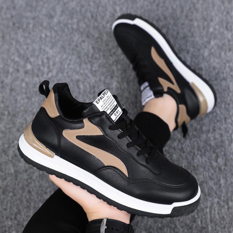 Trendy Lace-up Sneakers Casual Shoes Men's Fashion Versatile Round-toe Flat-soled Outdoor Casual Walking Running Shoes Students - Trendha