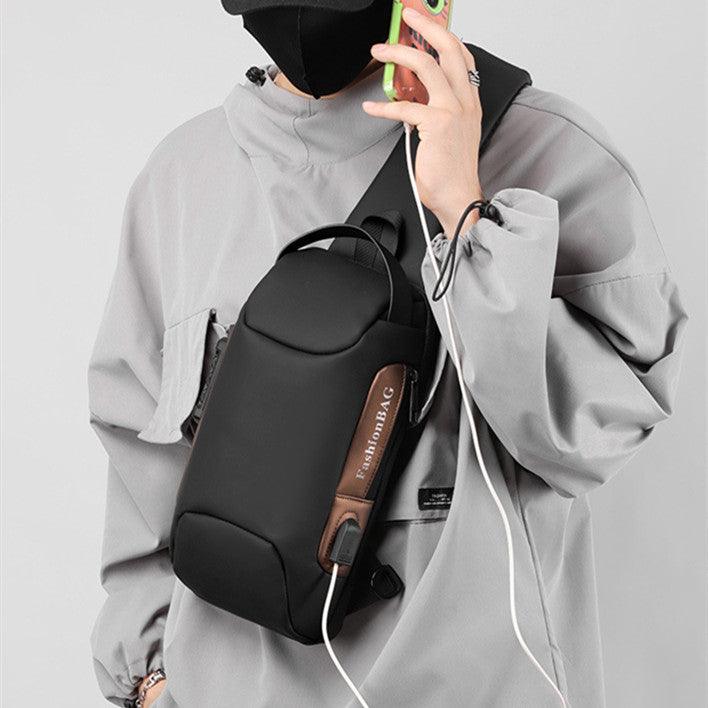 USB Charging Business Shoulder Chest Bag - Trendha