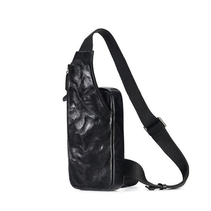 Vegetable Tanned Leather Chest Bag Messenger Bag Men's Street - Trendha