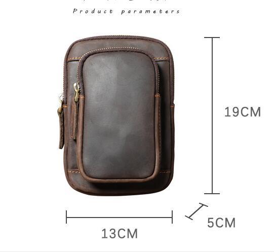 Vintage Cowhide Men's One-shoulder Messenger Bag - Trendha