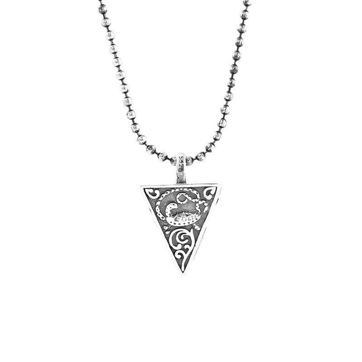 Vintage Thai Silver Pyramid Necklace For Men And Women - Trendha