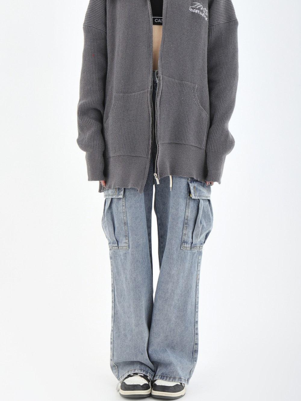 Washed Loose Fitting Casual Pants - Trendha