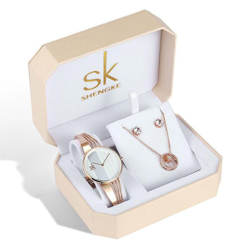 Watch Set Three-piece Rose Gold Watch - Trendha