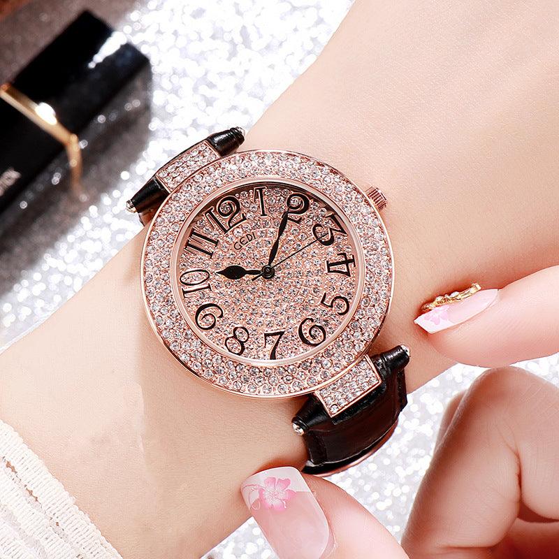 Waterproof Diamond Women's Watch Fashion Student Large Dial - Trendha