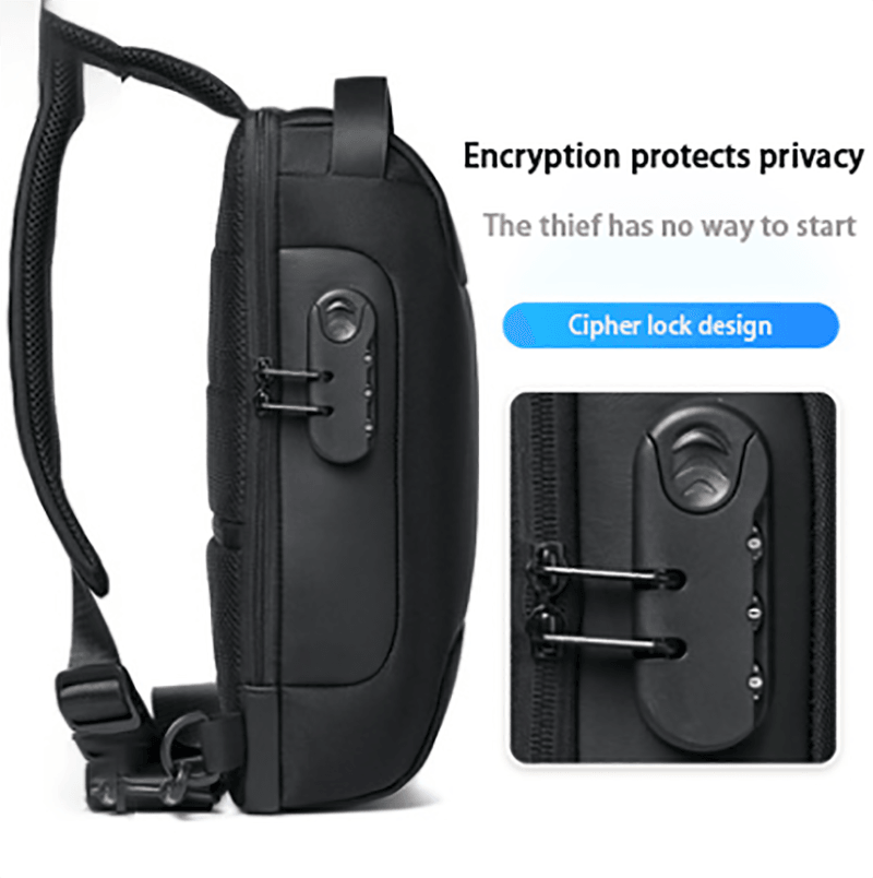 Waterproof USB Anti-theft Bag Men Oxford Crossbody Shoulder Bag Sling Multifunction Short Travel Messenger Chest Pack - Trendha