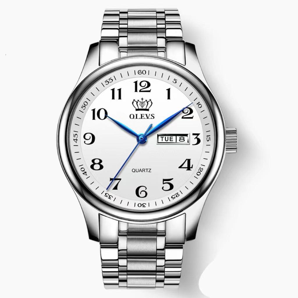 Waterproof Watch Men's Watch Calendar Middle-aged And Elderly Digital Quartz Watch - Trendha