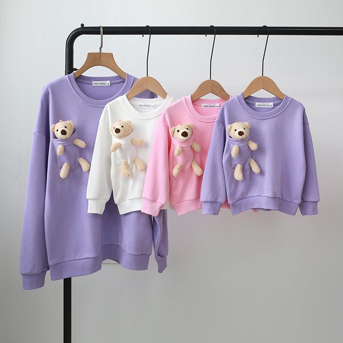 Teddy-Detail Pullover Top in Adult and Child Sizes