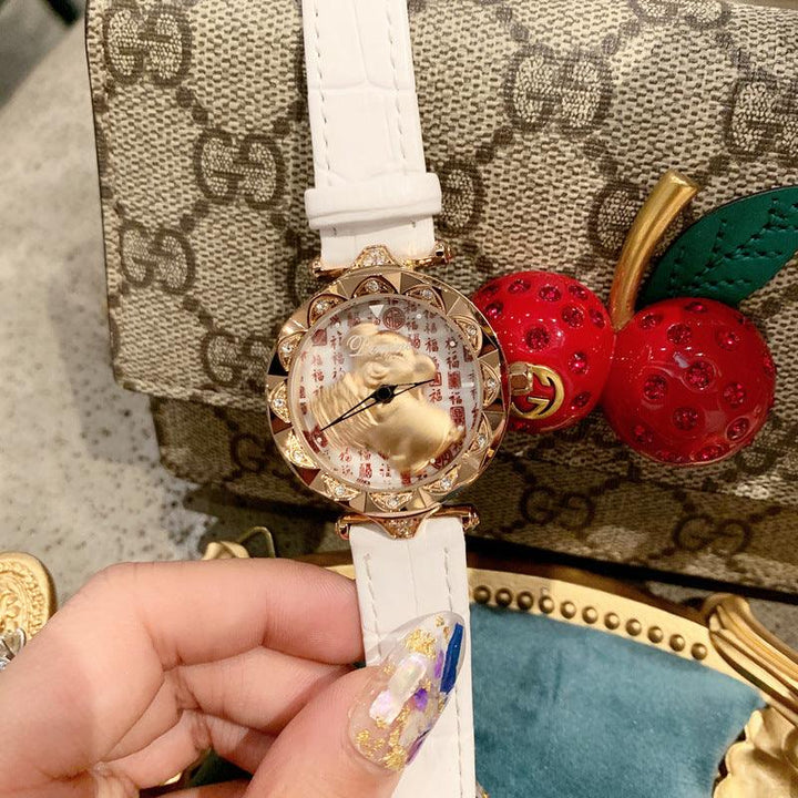 When The Golden Pig Girl's Watch Comes, It Will Transfer Fashion Watches - Trendha