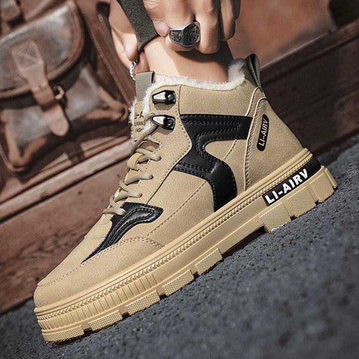 Winter Thickened Velvet Warm Ankle Boots Men Outdoor Subzero Anti-cold Anti-ski Snow Boots Outdoor Casual Walking Running Flat Shoes - Trendha