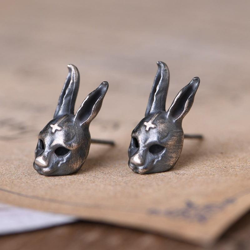 Women's Creative Design Thai Silver Rabbit Earrings