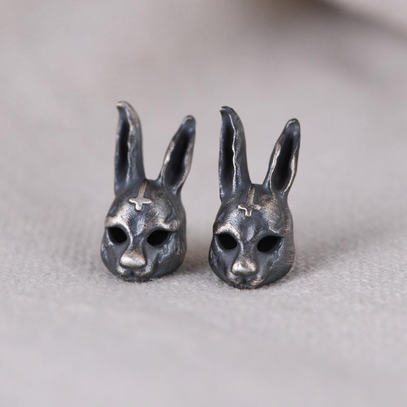 Women's Creative Design Thai Silver Rabbit Earrings - Trendha