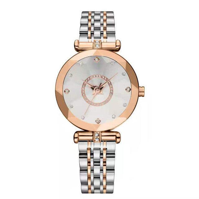 Women's Crystal Simple Steel Band Watch - Trendha