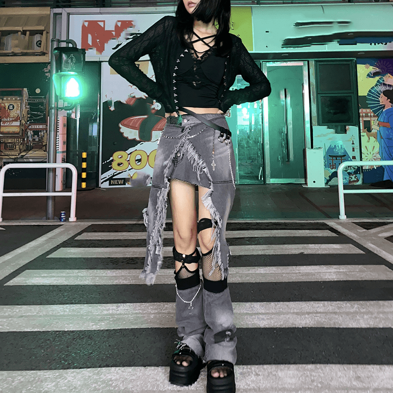 Women's Cyberpunk Spicy Denim Shorts - Trendha