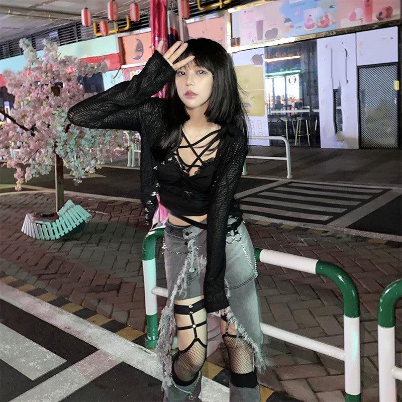 Women's Cyberpunk Spicy Denim Shorts - Trendha