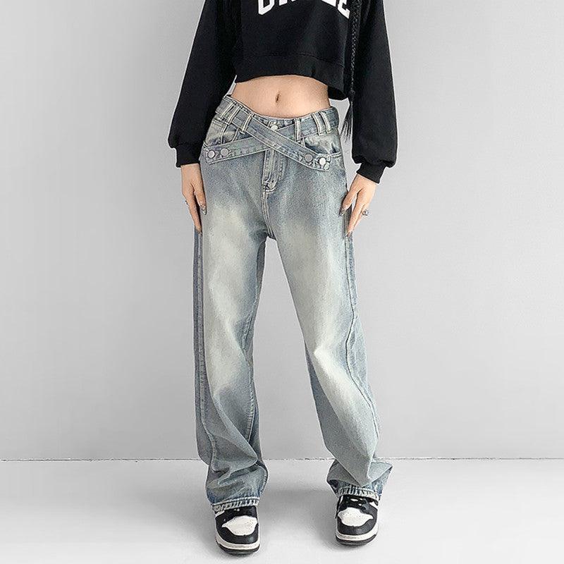 Women's Design Sense Retro Hot Girl Jeans - Trendha