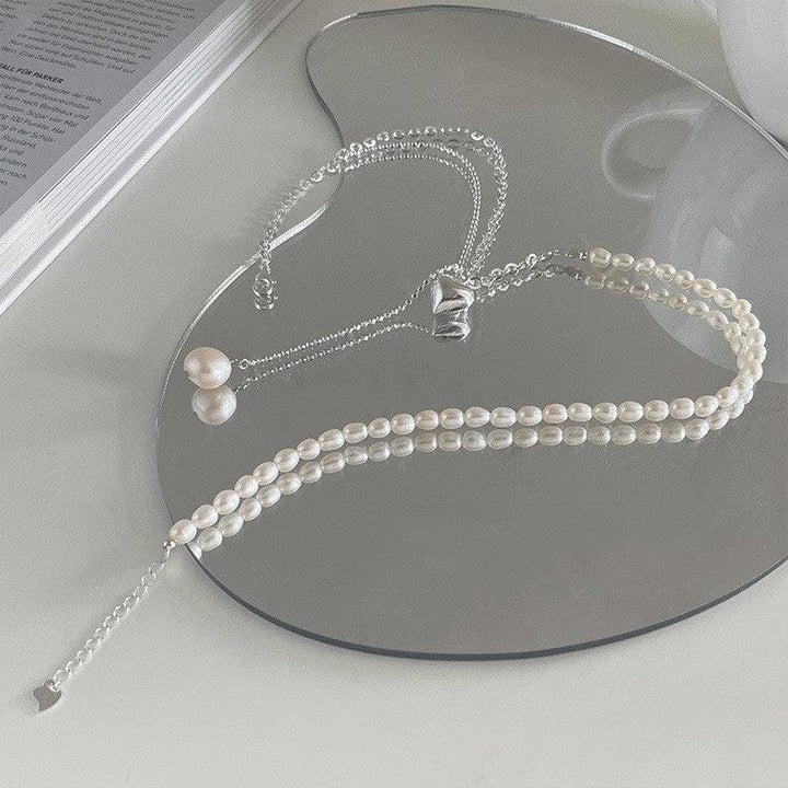 Women's Fashion Asymmetric Pearl Pendant Necklace - Trendha