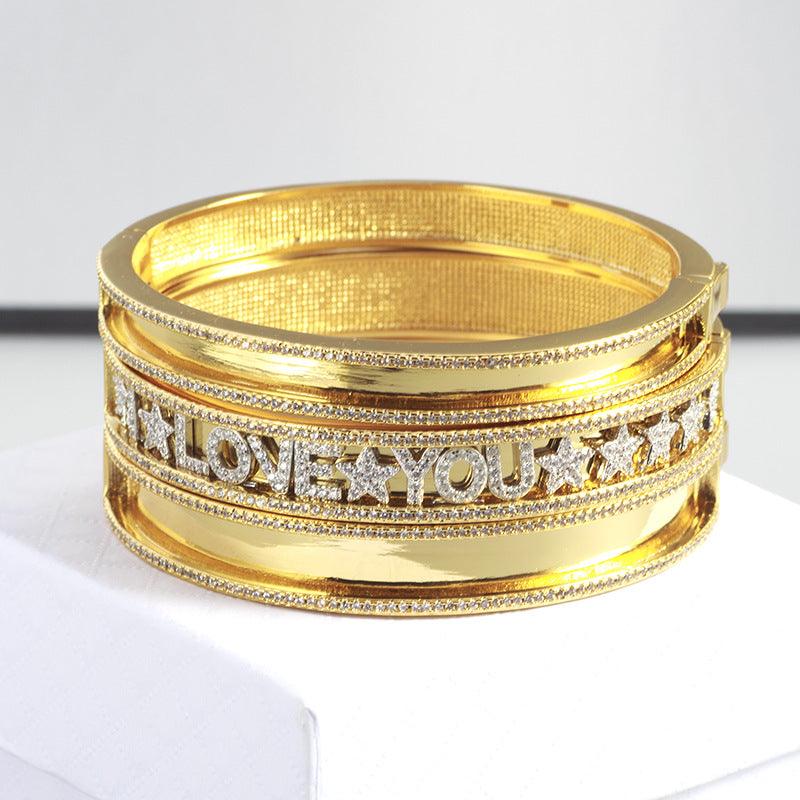 Women's Fashion English Letter Bracelet