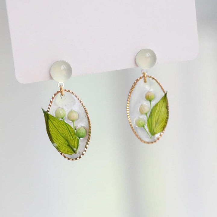 Women's Fashion Oval Picture Frame Earrings - Trendha