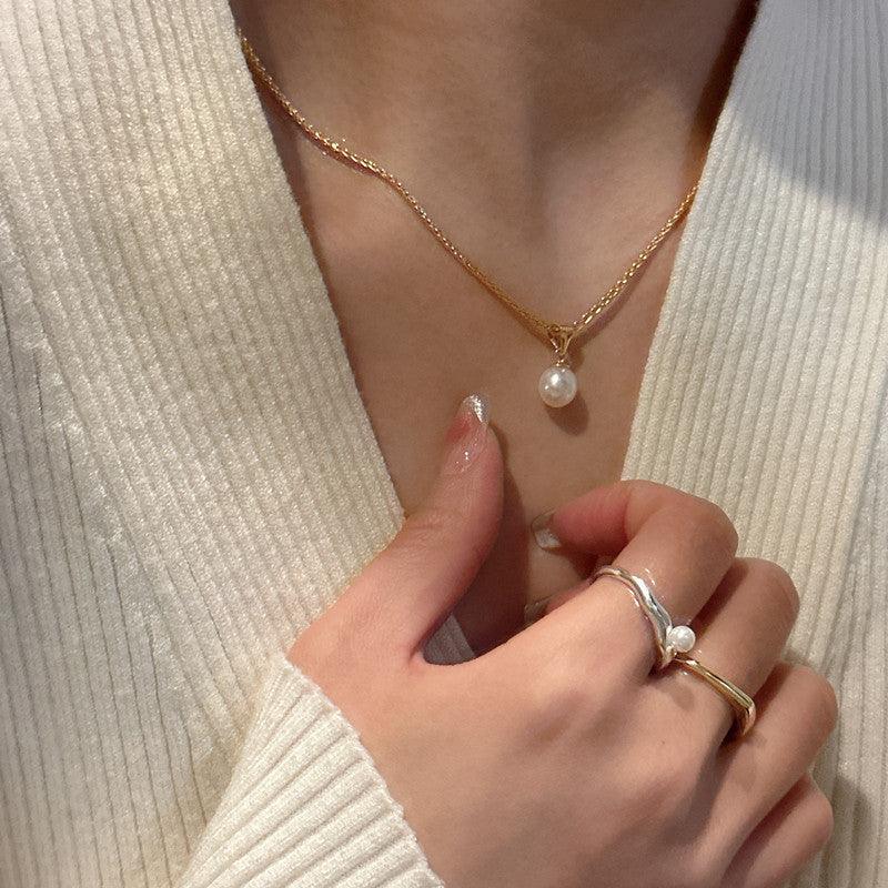 Women's Fashion Personality Pearl Necklace Simple - Trendha