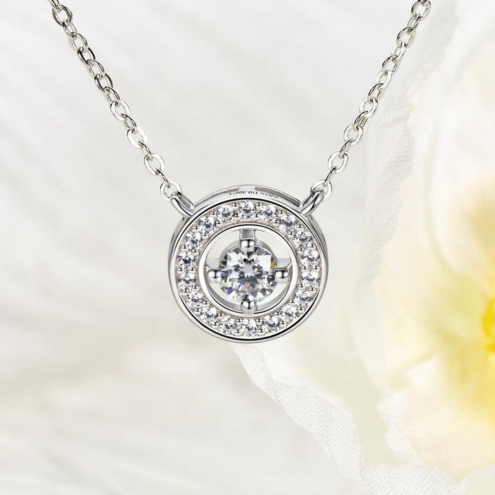 Women's Fashion Simple Sterling Silver Moissanite Diamond Necklace - Trendha