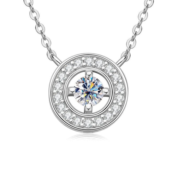 Women's Fashion Simple Sterling Silver Moissanite Diamond Necklace - Trendha