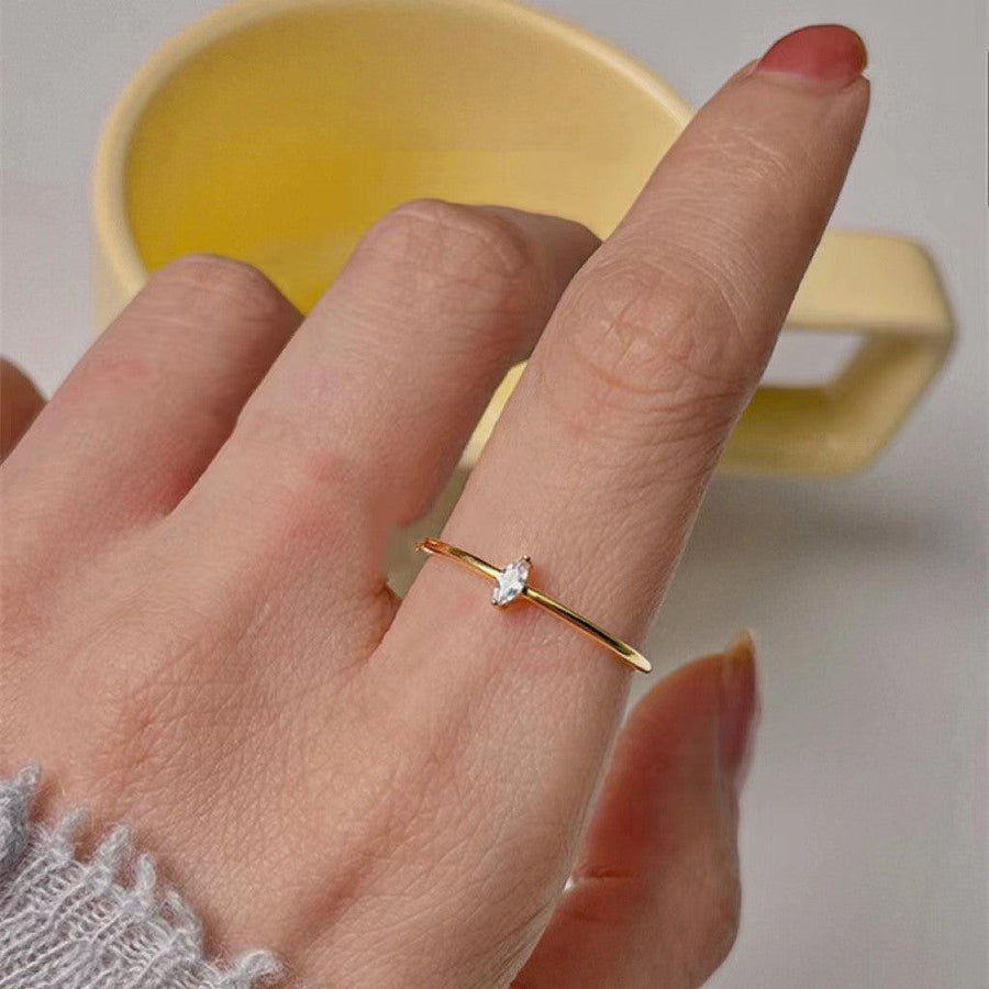 Women's Fashion Simple Sterling Silver Ring - Trendha
