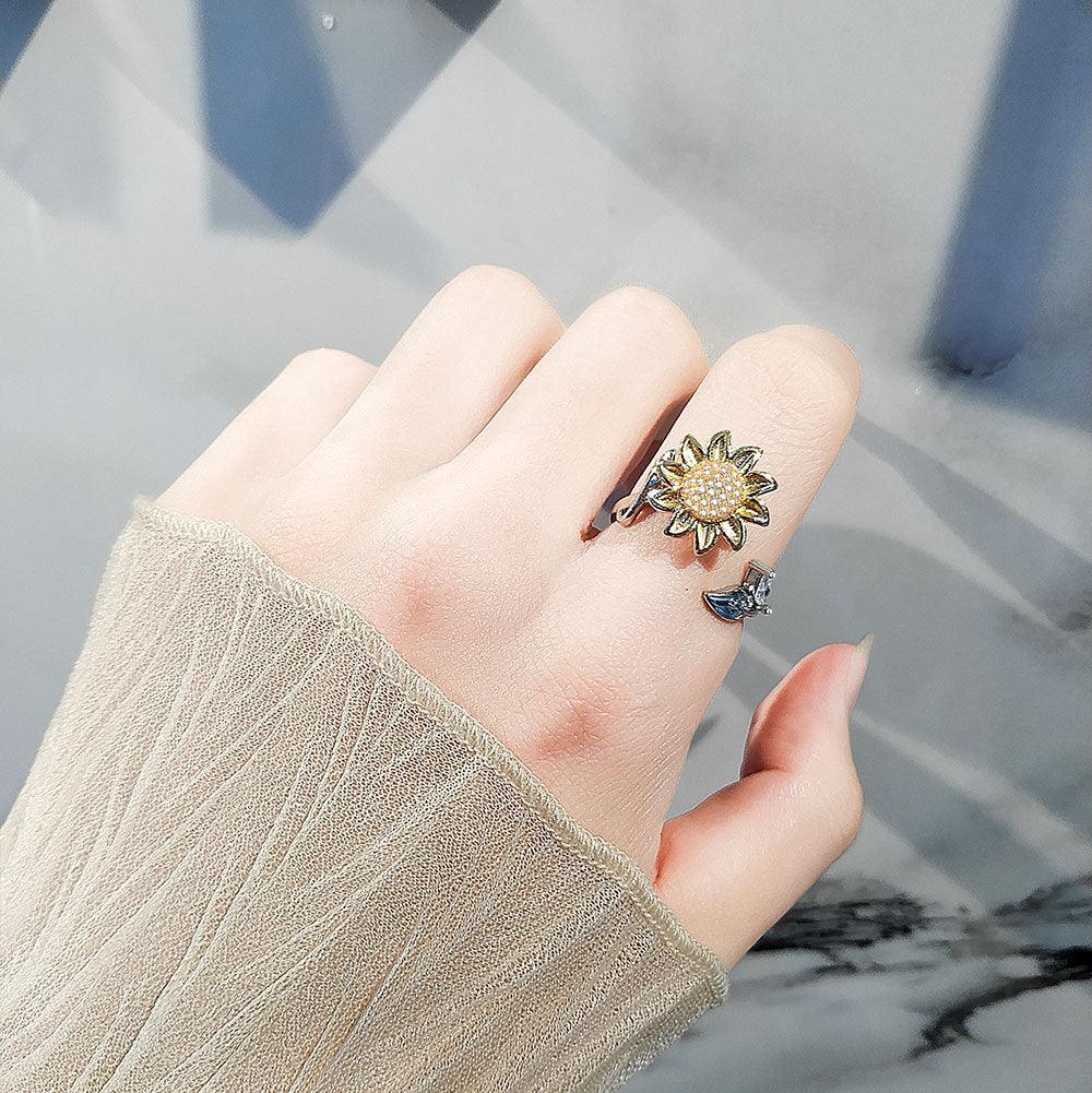 Women's Fashion Sterling Silver Swivel Ring