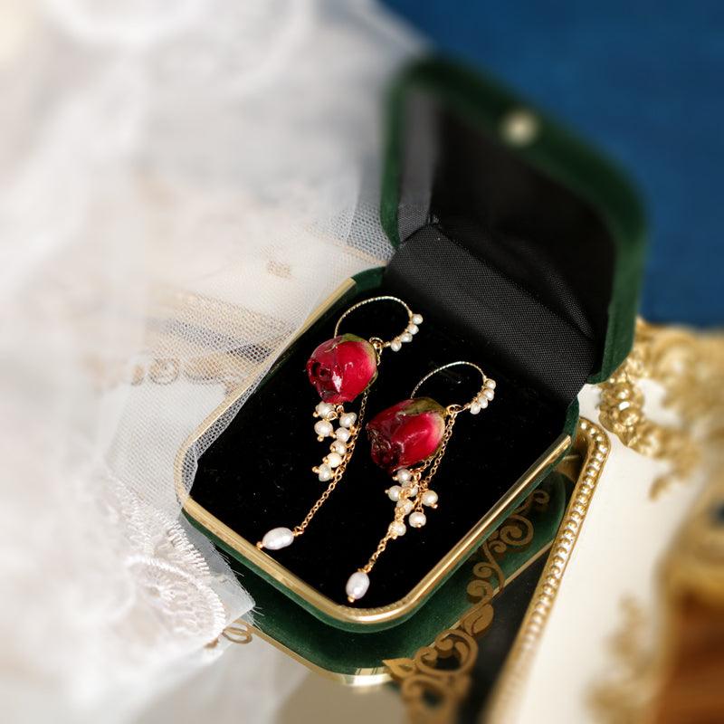 Women's Fashion Vintage Rose Earrings - Trendha