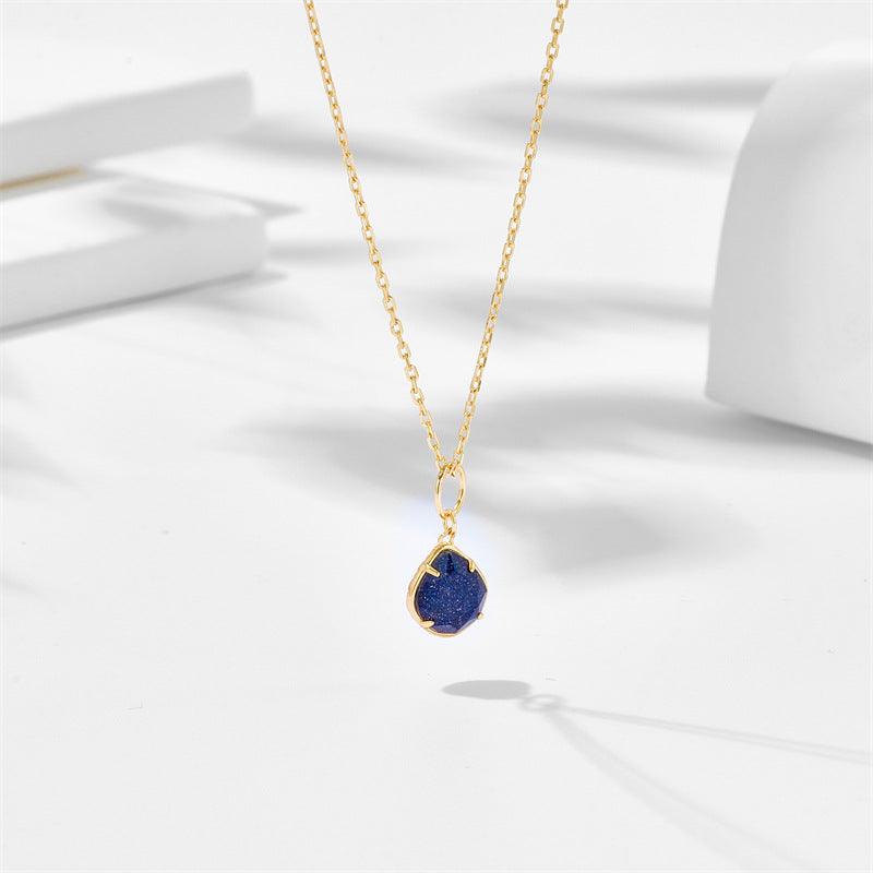 Women's Inlaid Natural Sandstone Pendant - Trendha