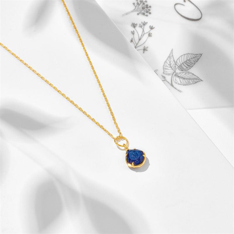 Women's Inlaid Natural Sandstone Pendant - Trendha