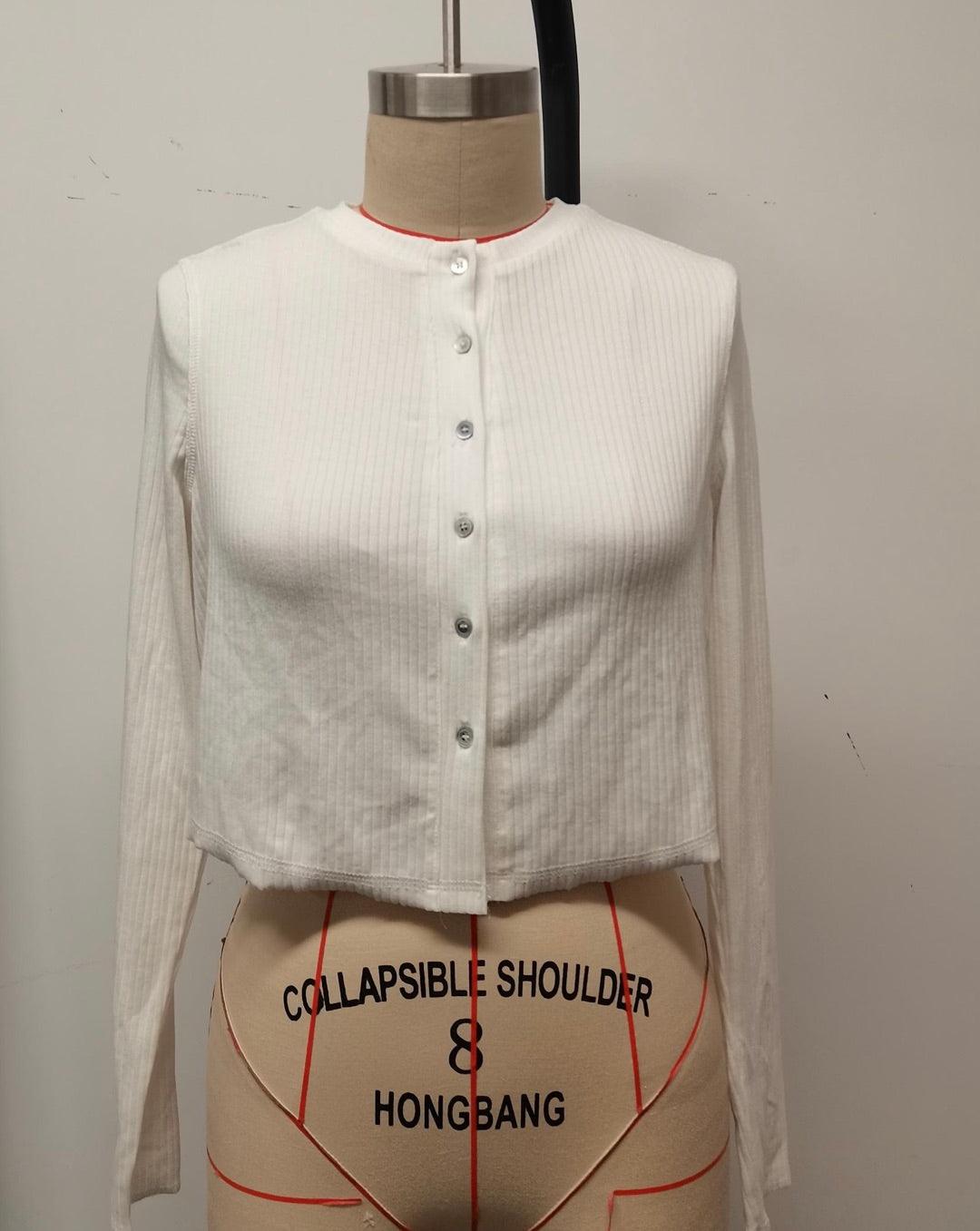 Women's Knit Button Thin Sweater - Trendha
