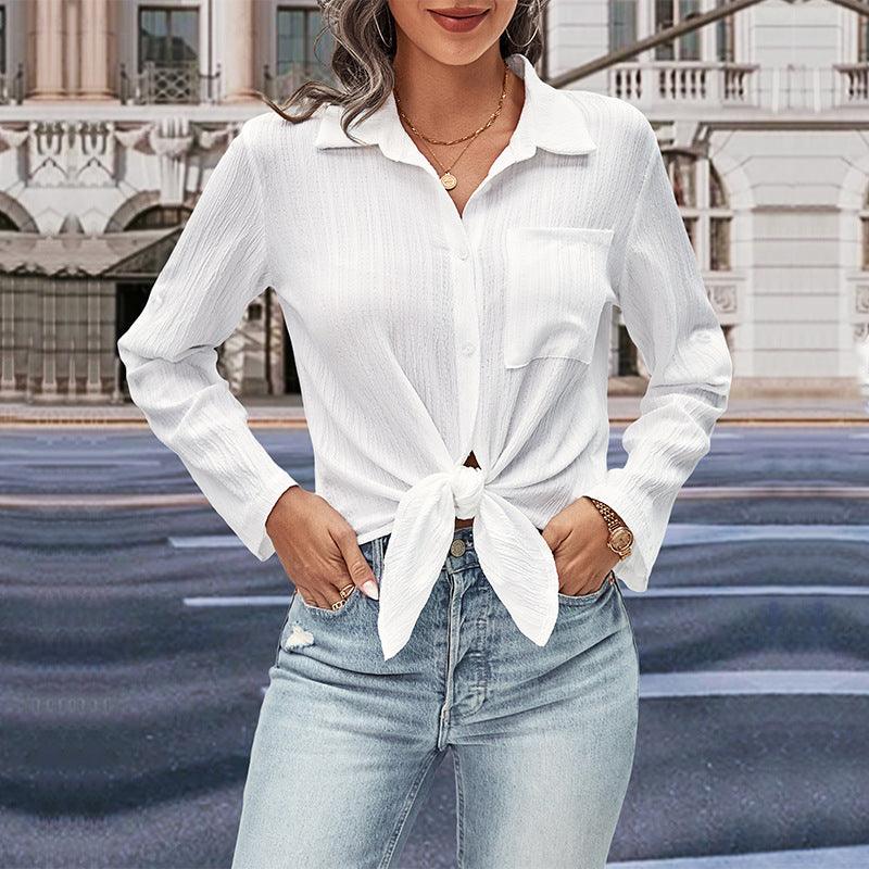 Women's Long-sleeved Polyester Shirt - Trendha