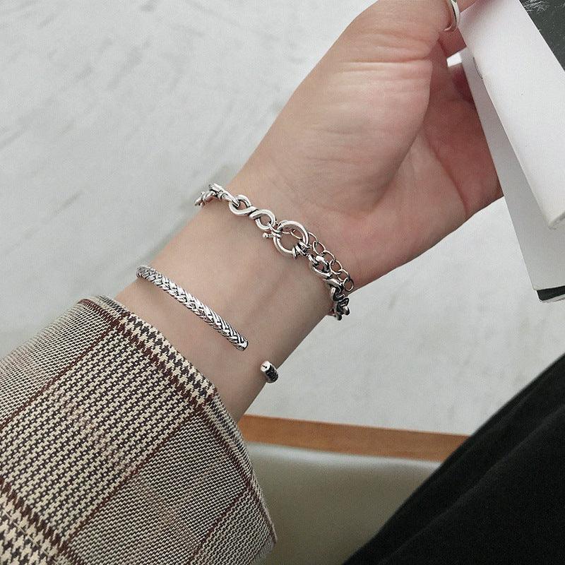 Women's Personalized Vintage Versatile Sterling Silver Bracelet - Trendha