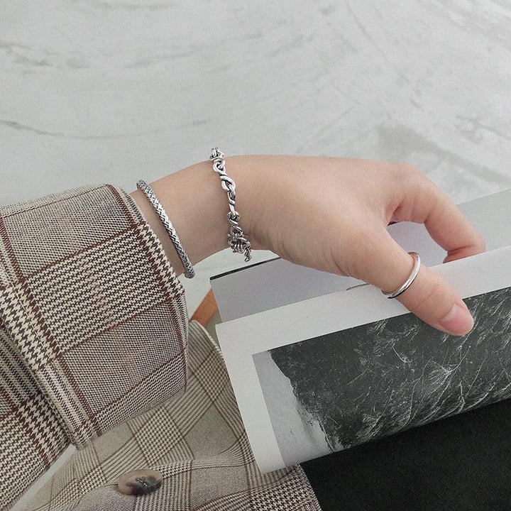 Women's Personalized Vintage Versatile Sterling Silver Bracelet - Trendha