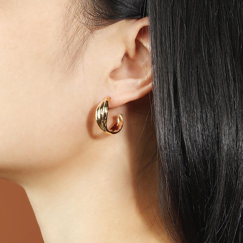 Women's Premium Niche Design Sterling Silver Stud Earrings - Trendha