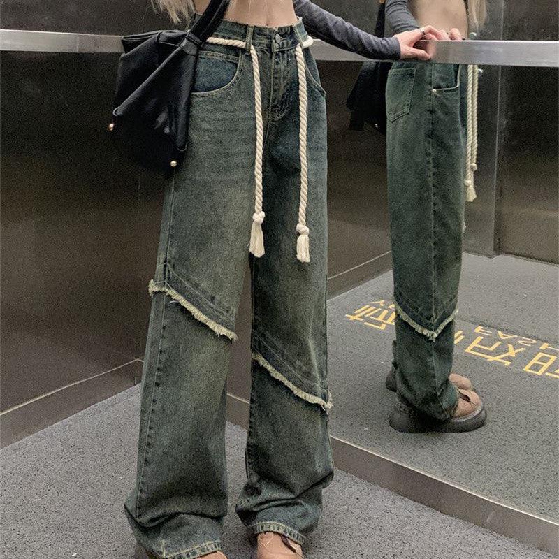 Women's Raw Hem Vintage Jeans - Trendha