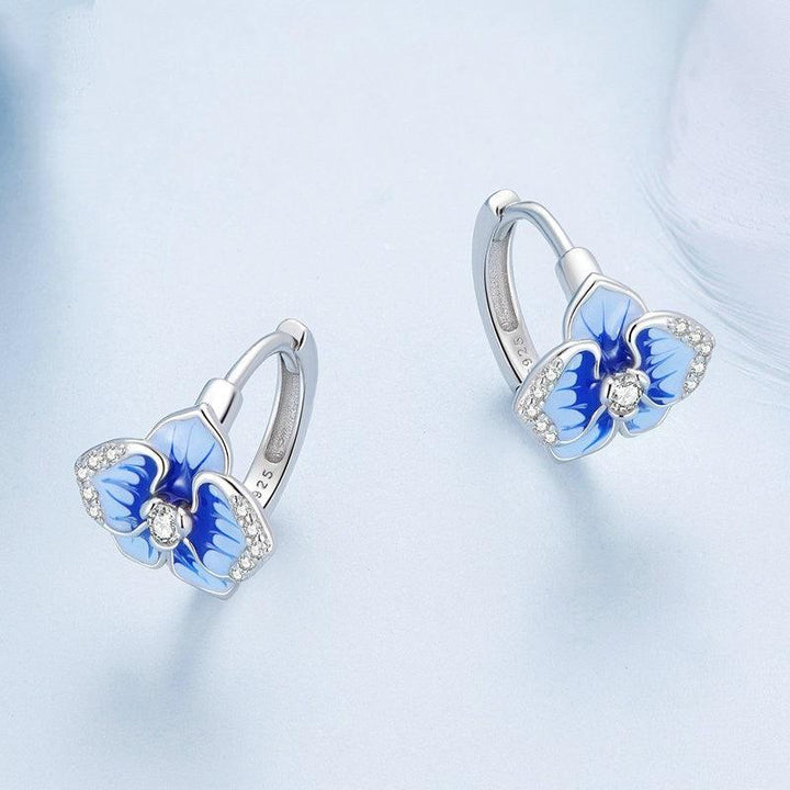 Women's S925 Silver Phalaenopsis Flower Earrings - Trendha