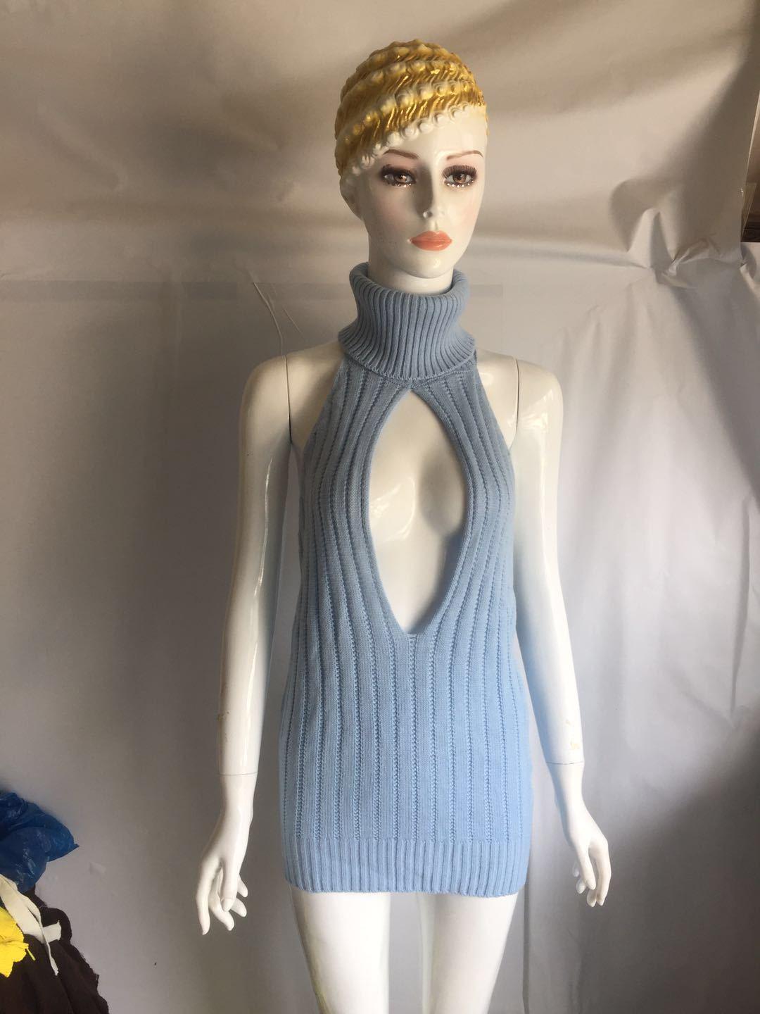 Women's Sleeveless Lace-up Thin Sweater - Trendha