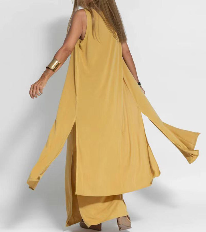Women's Solid Color Sleeveless Cardigan - Trendha