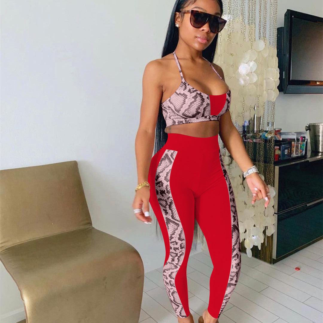 Women's Strap Tube Top Positioning Printing Suit - Trendha