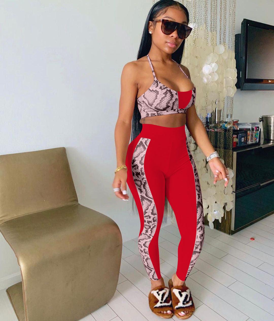 Women's Strap Tube Top Positioning Printing Suit - Trendha