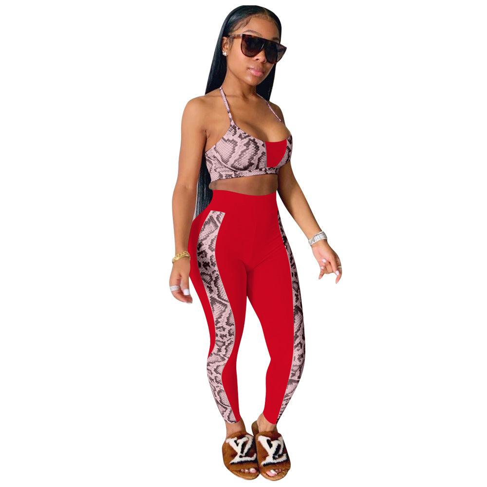 Women's Strap Tube Top Positioning Printing Suit - Trendha