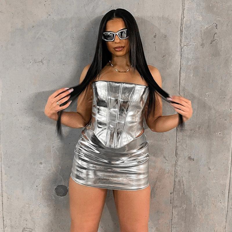 Women's Tight Chest Wrap Hip Skirt - Trendha