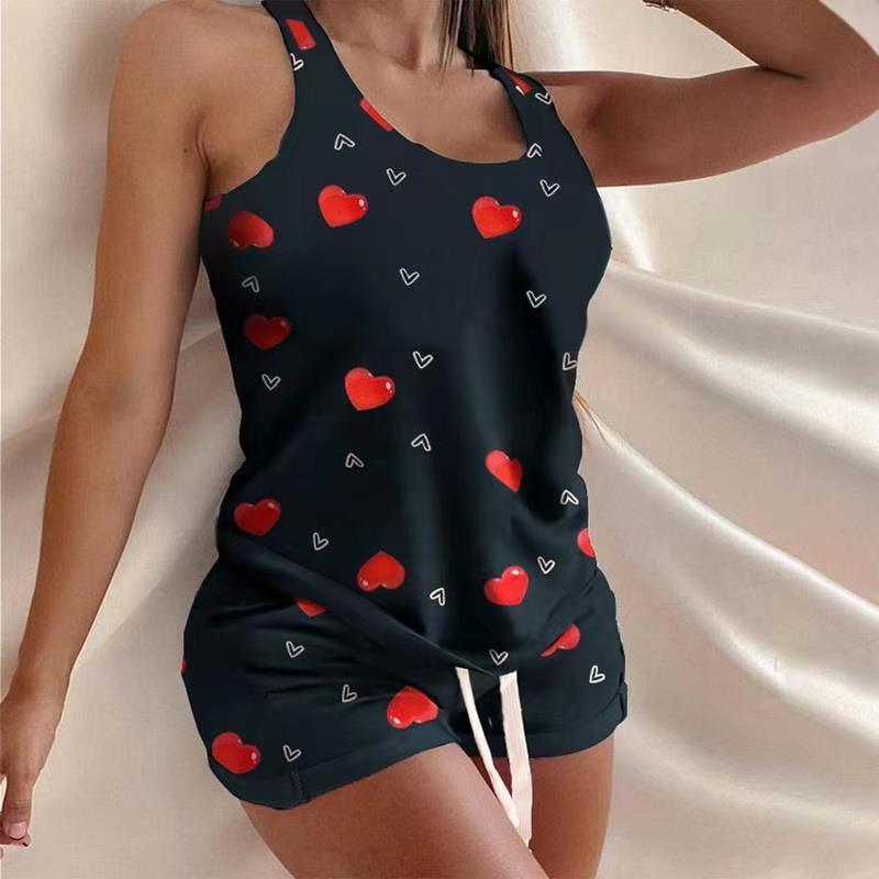 Women's Two-piece Multicolor Printing Shorts Suit - Trendha