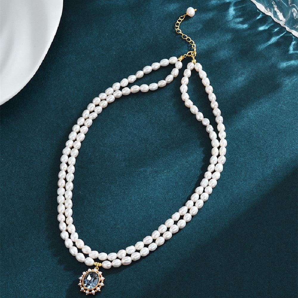 Women's Vintage Gem Pendant Necklace - Trendha